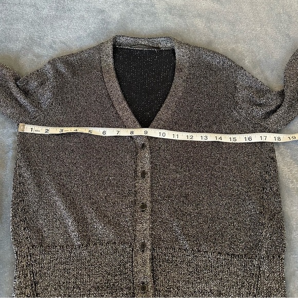 ALL SAINTS Women's Lyra Glitter Button Up Cardigan Black Size XS - Picture 15 of 15